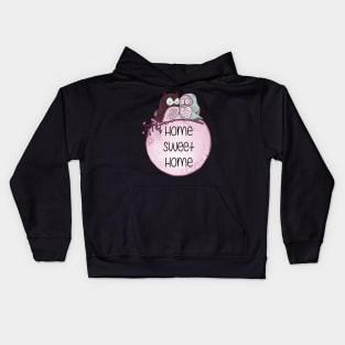 Home Sweet Home with Owls Kids Hoodie